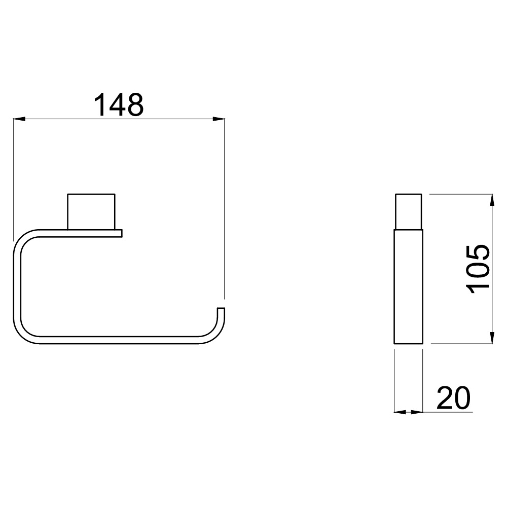 Бумагодержатель Allen Brau (Аллен Брау) Infinity 6.21007-00, хром