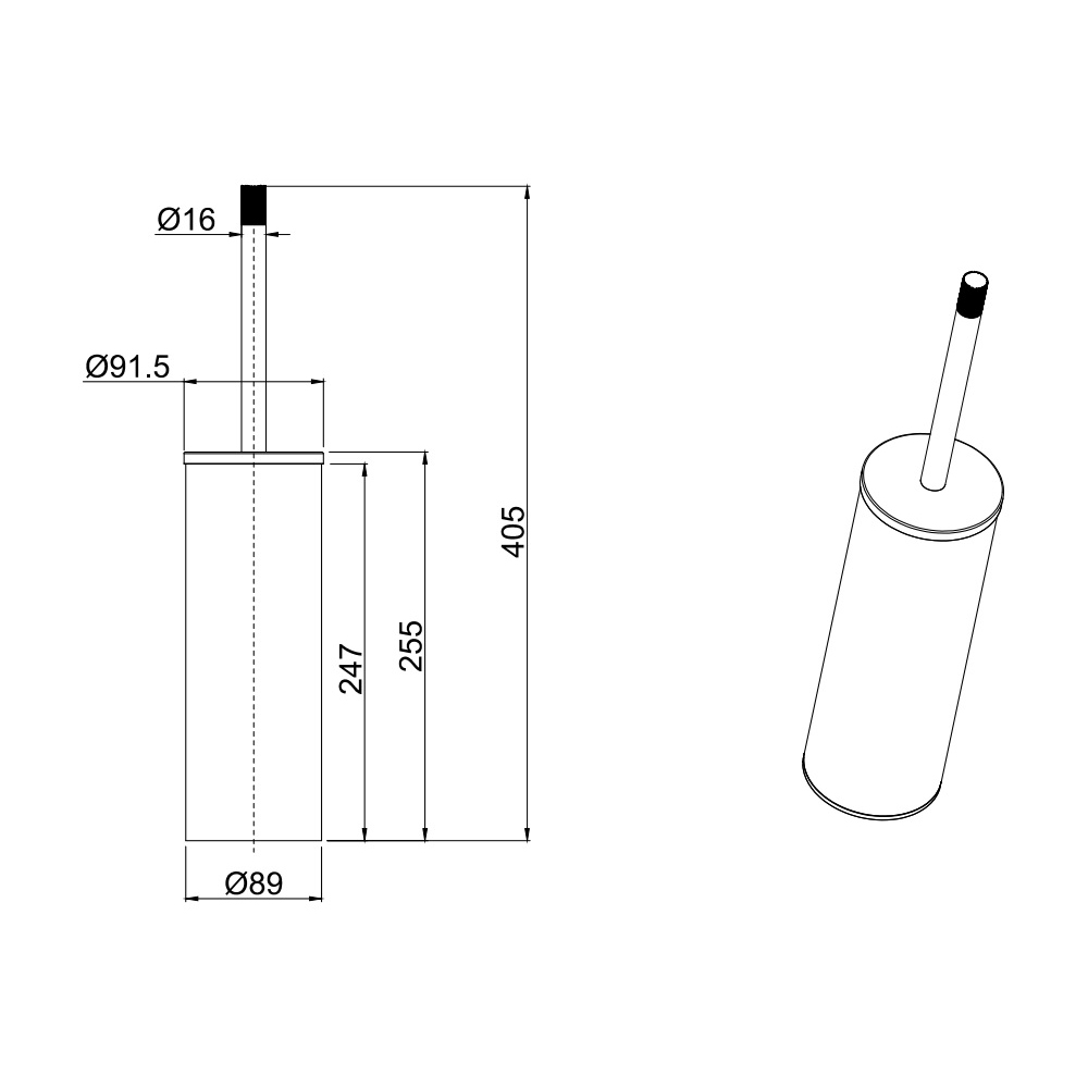 Ёршик для унитаза Allen Brau (Аллен Брау) Priority 6.31009-00 хром