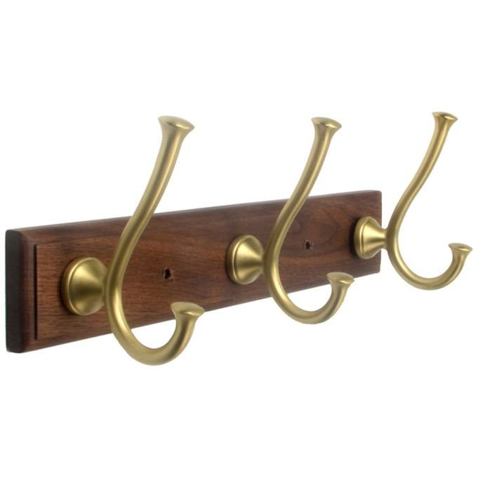 Планка с 3я крючками Bronze de Luxe (Бронз Де Люкс) Forest 10708G матовое золото