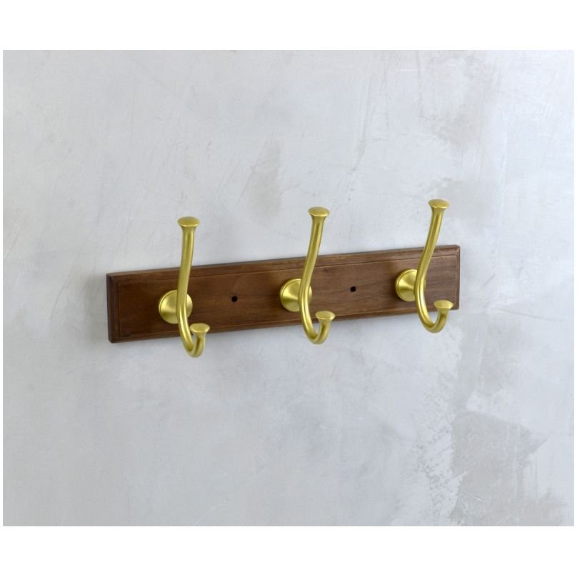 Планка с 3я крючками Bronze de Luxe (Бронз Де Люкс) Forest 10708G матовое золото