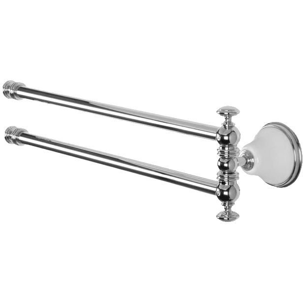 Вращающийся полотенцедержатель двойной TW collection (Тв Коллектион) Harmony подвесной, 49 см, Хром, TWHA013bi/cr