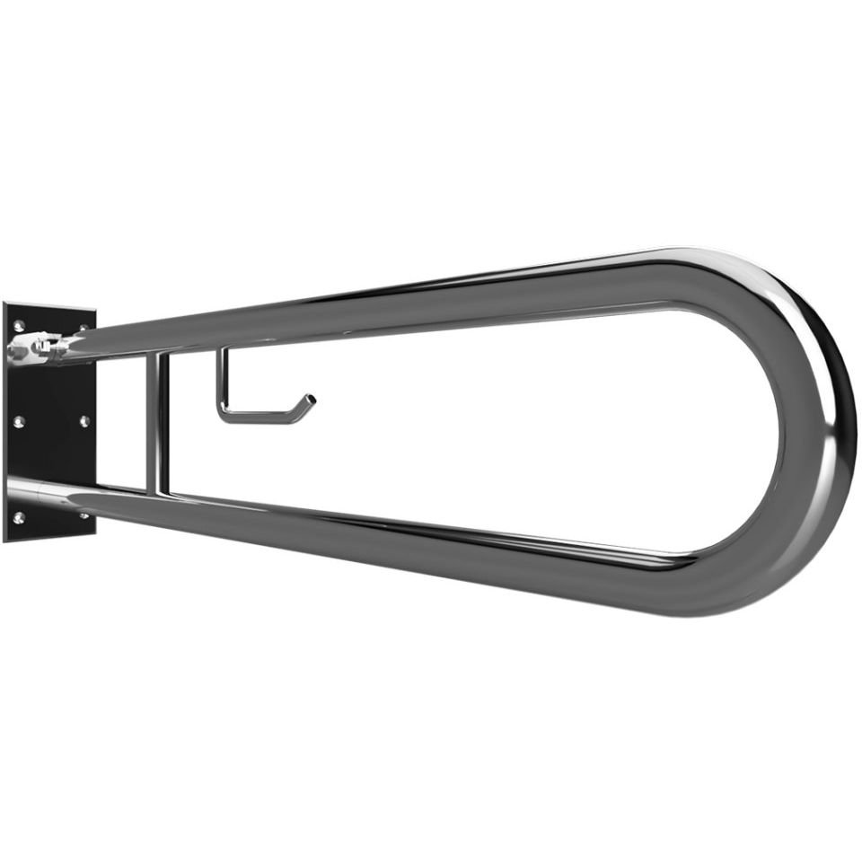 Поручень опорный Bemeta (Бемета) Help 813 мм U- образный с держателем рулона сталь полированная (301102281)