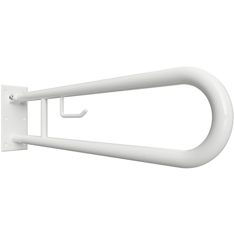 Поручень опорный Bemeta (Бемета) Help 813 мм U- образный с держателем рулона белый (301102284)