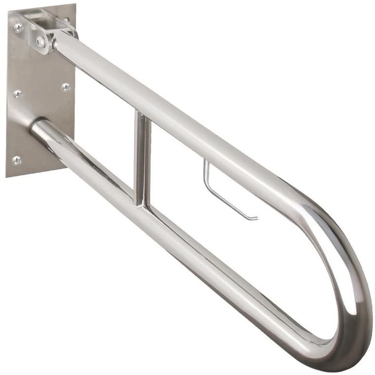 Поручень опорный Bemeta (Бемета) Help 900 мм U- образный с держателем рулона сталь полированная (301102291)