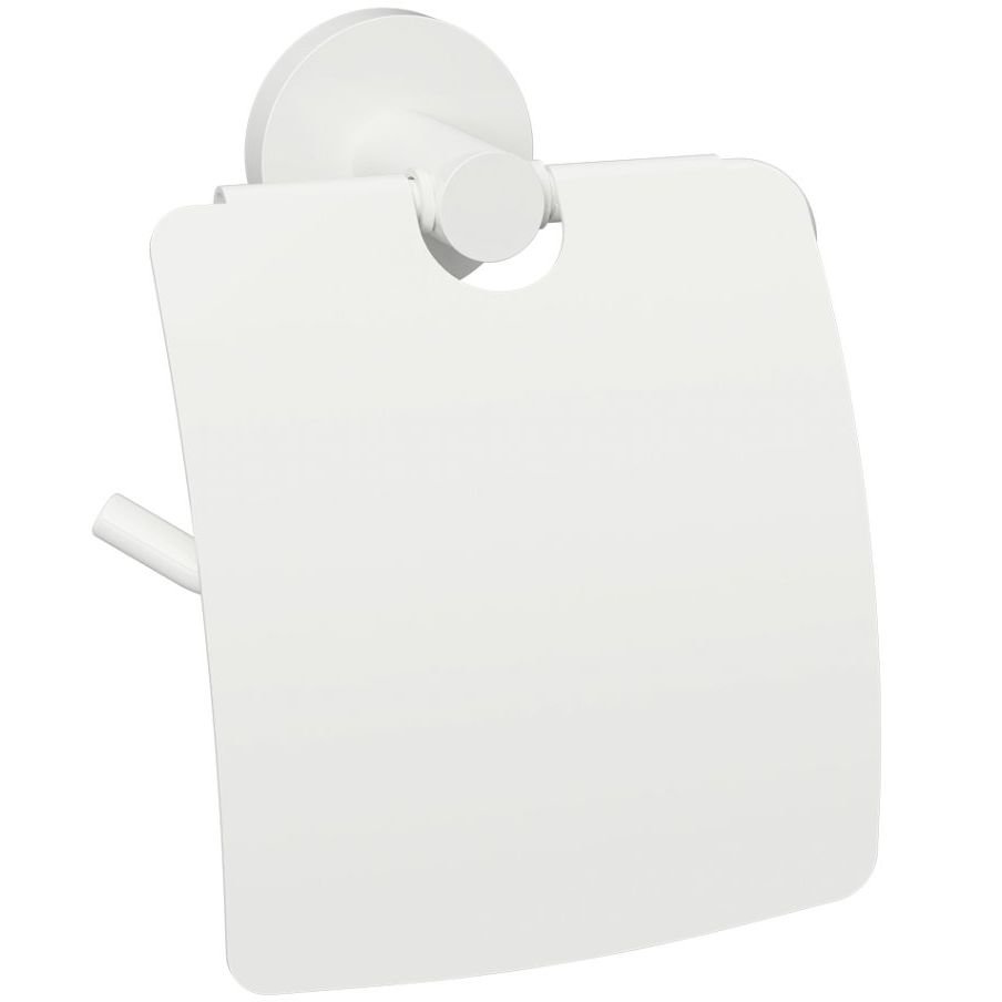 Держатель туалетной бумаги Bemeta (Бемета) White с крышкой белый (104112014)