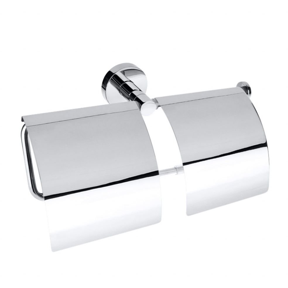 Держатель туалетной бумаги Bemeta Omega (Омега) двойной с крышкой хром (104112092)