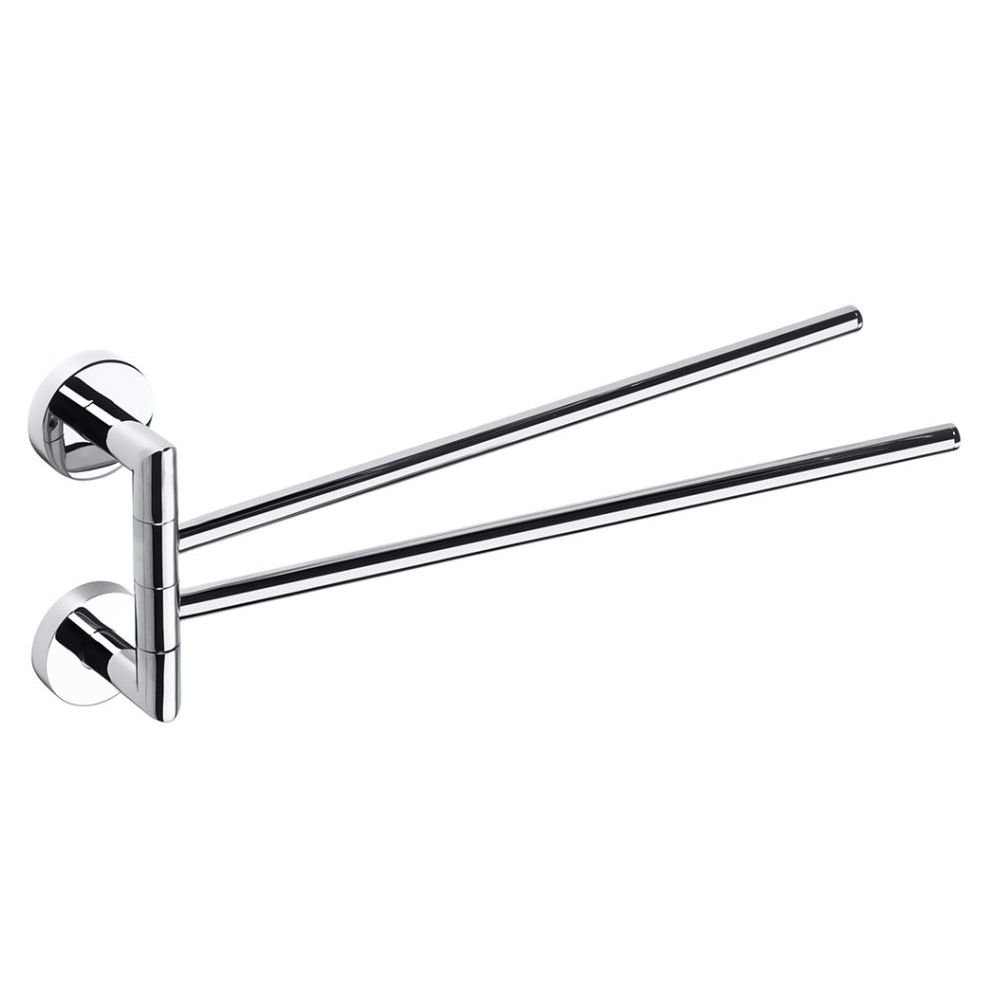 Полотенцедержатель Bemeta Omega (Омега) 450 мм двойной поворотный хром (104204102)