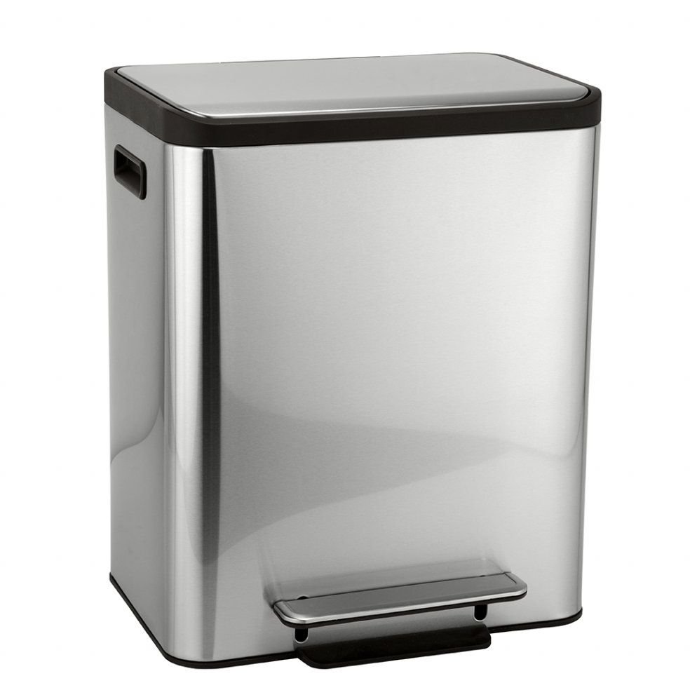 Ведро мусорное Bemeta (Бемета) Hotel 2х15 л с лифтом сталь шлифованнаяхх (137115165)