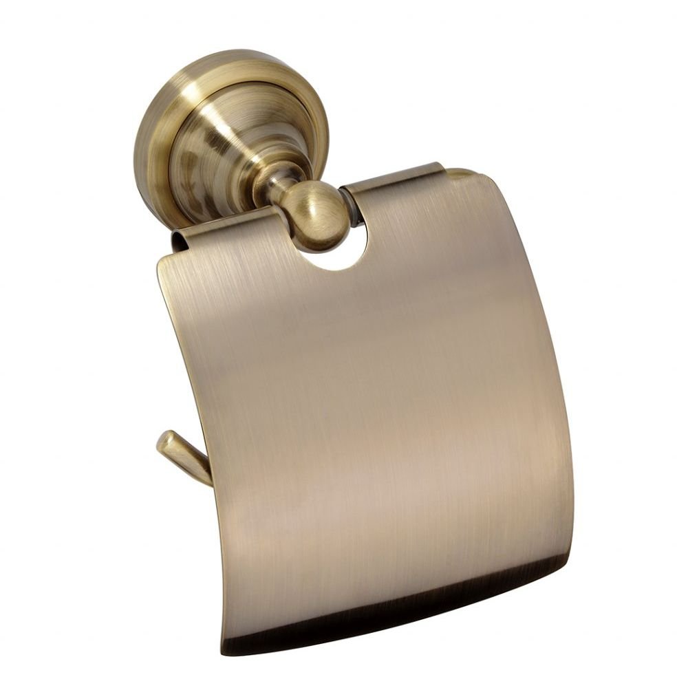 Держатель туалетной бумаги Bemeta (Бемета) Retro с крышкой бронза (144112017)