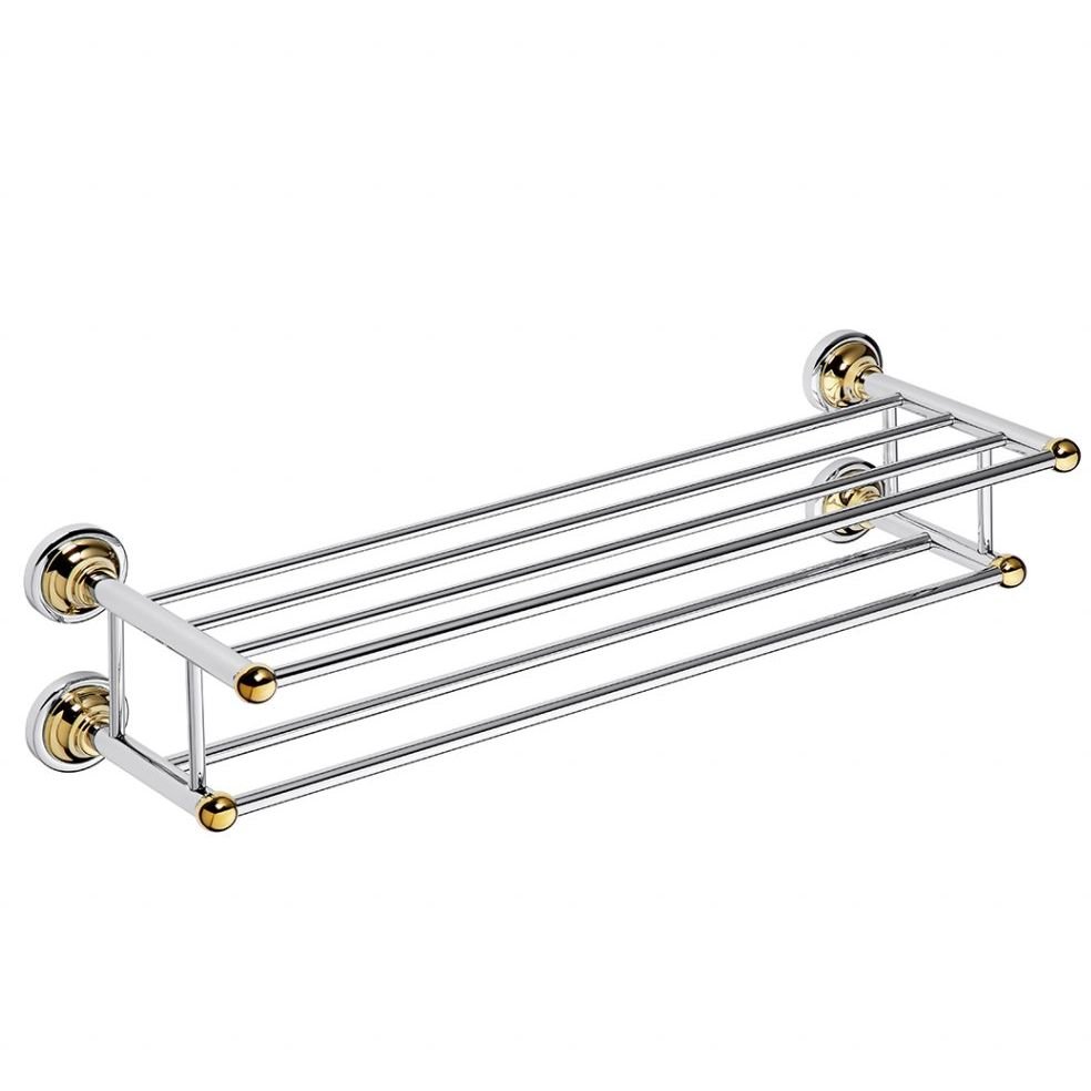 Полка для полотенец Bemeta (Бемета) Retro 600 мм двойная золото/хром (144202258)