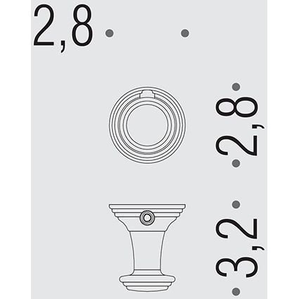 Крючок Colombo (Коломбо) Hermitage, хром, BLC77.CR