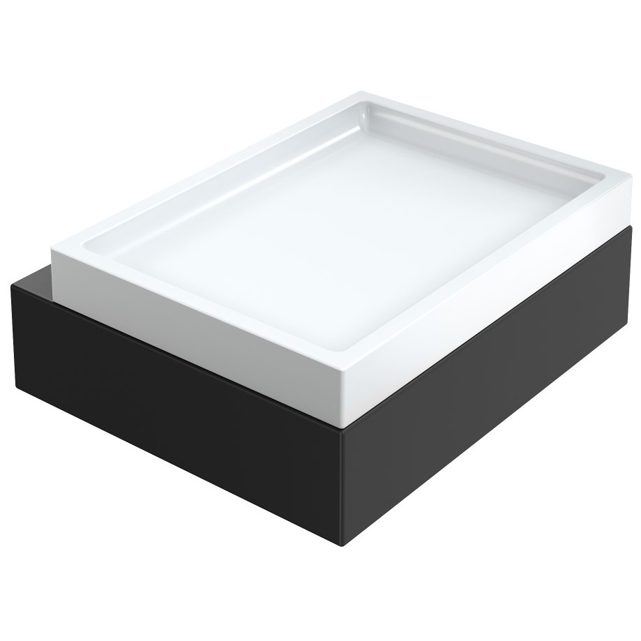 Мыльница Богеме Qubic Черный 10723-B, Boheme Matt Black
