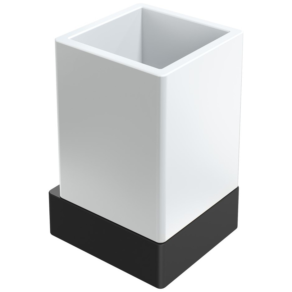 Держатель стакана Богеме настенное Qubic Black 10724-B, Boheme
