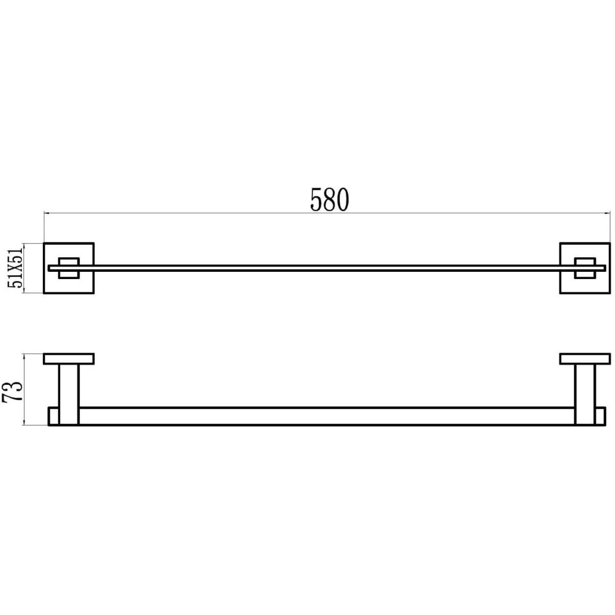 Держатель для полотенец Savol (Савол) прямой 60 см Бронза S-06524C