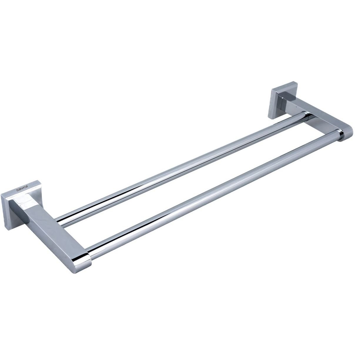 Держатель для полотенец Savol (Савол) прямой, двойной 40 см хром S-409548