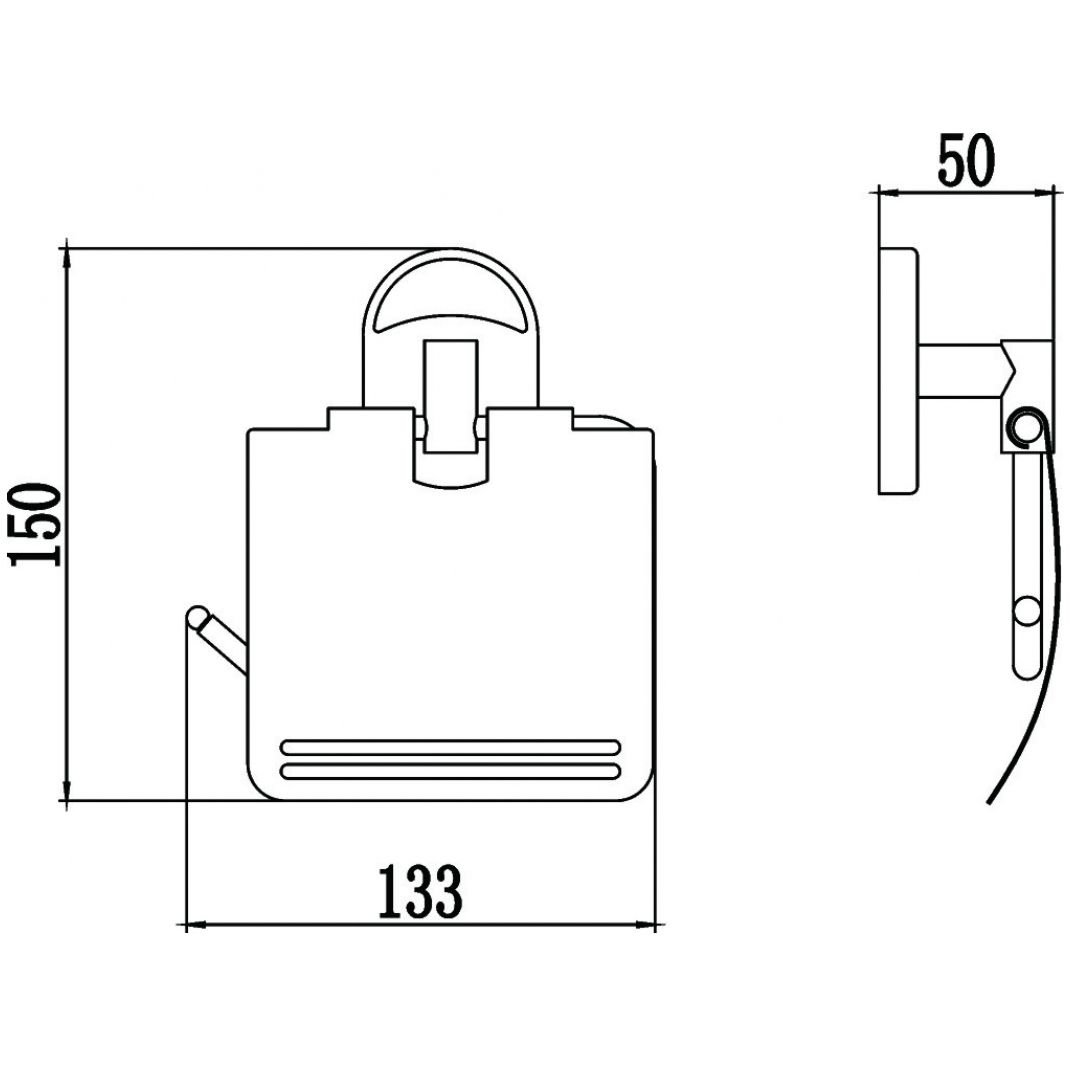 Держатель Savol (Савол) для туалетной бумаги с крышкой хром S-007051