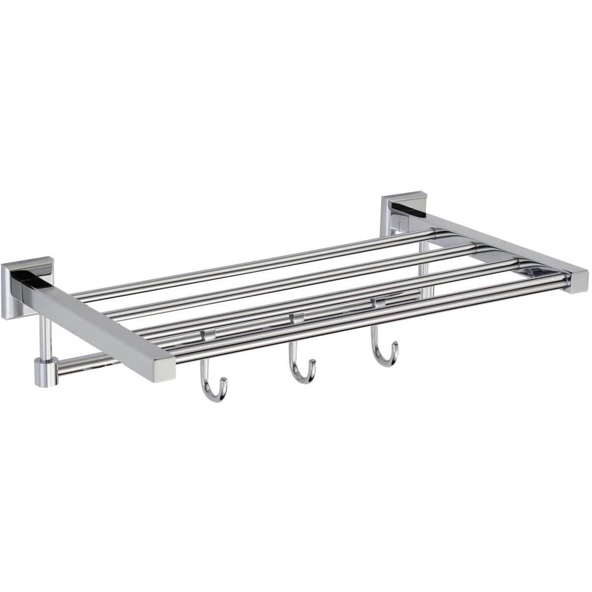 Полка для полотенец Savol (Савол) 40 см, 3 крючка хром S-409544