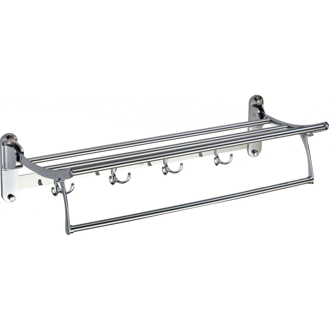 Полка для полотенец Savol (Савол) откидная 60 см хром S-009099