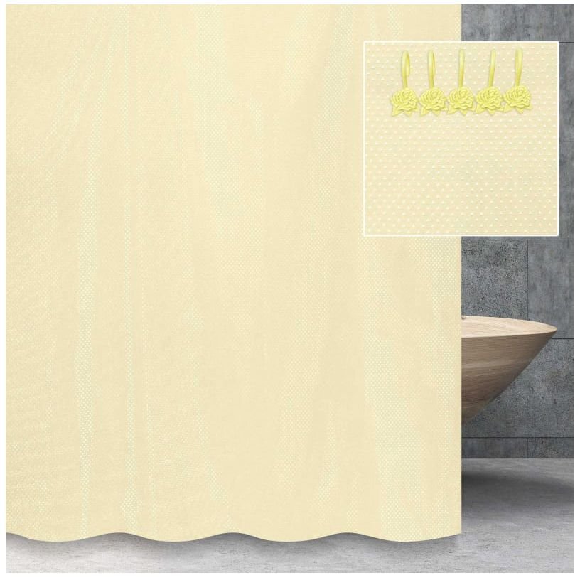 Штора для ванной комнаты Savol (Савол) желтый FM-B20Y