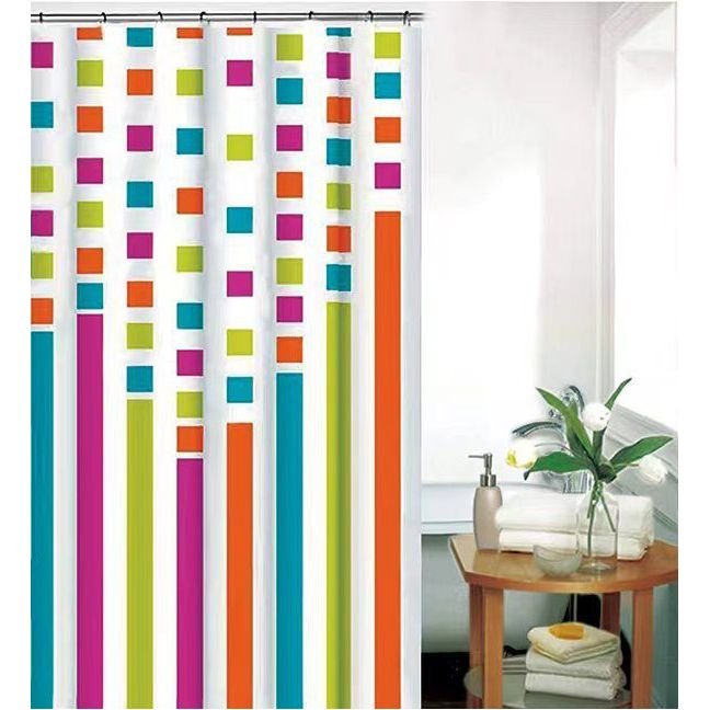 Штора для ванной комнаты Savol (Савол) 180х180 см разноцветный S-TH8P01