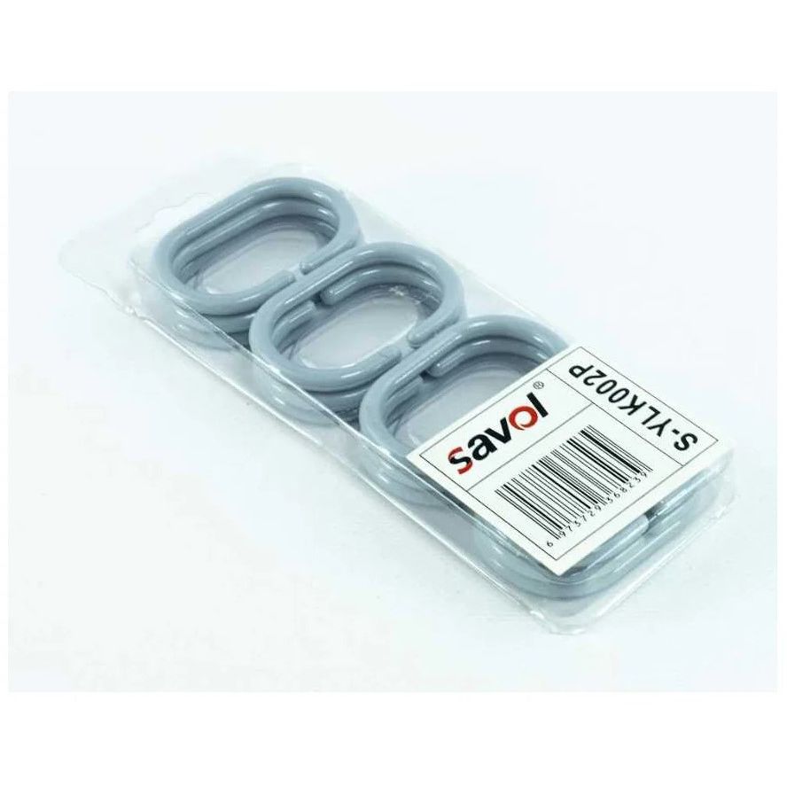 Кольца для шторы в ванную Savol (Савол) S-YLK002P, серый