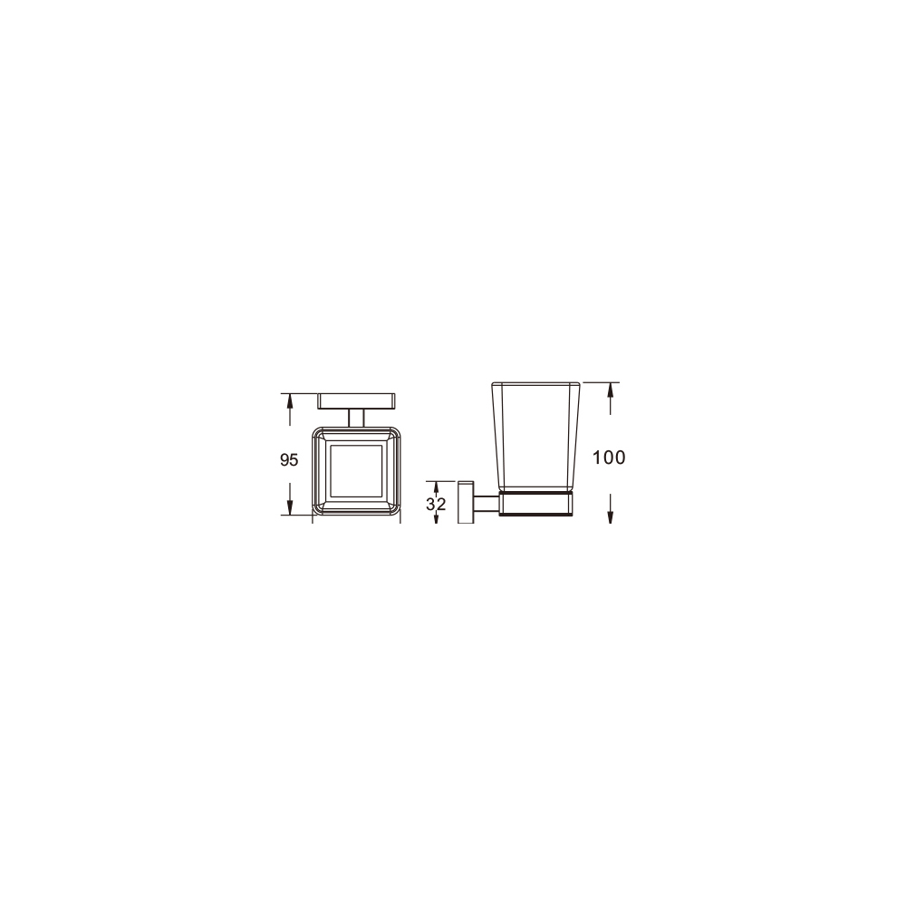 Стакан Vieir (Вьеир) V5005-S, матовое золото