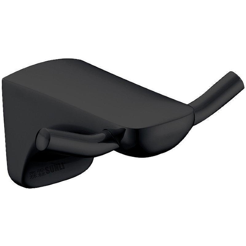 Крючок Ceramalux (Керамалюкс) Monelli 70001 двойной, черный матовый