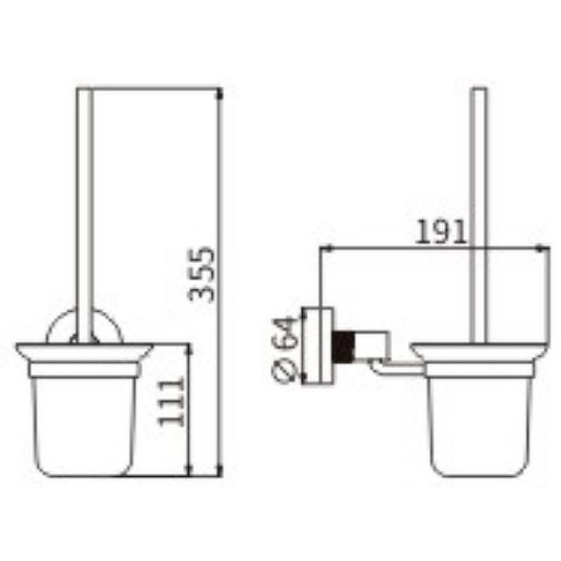 Ершик для унитаза Ceramalux (Керамалюкс) Antica 61213-1, золото