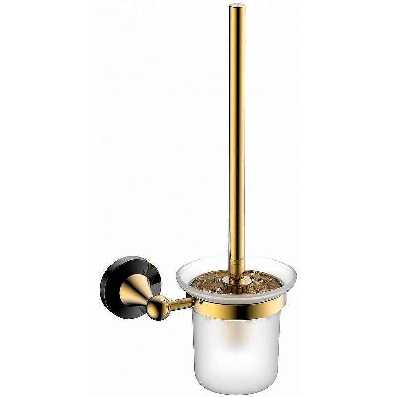 Ершик для унитаза Ceramalux (Керамалюкс) Luxury 57513, черный,золото