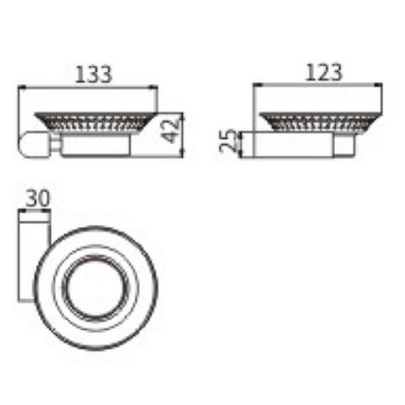 Мыльница Ceramalux (Керамалюкс) Florenzia 63104, золото матовое