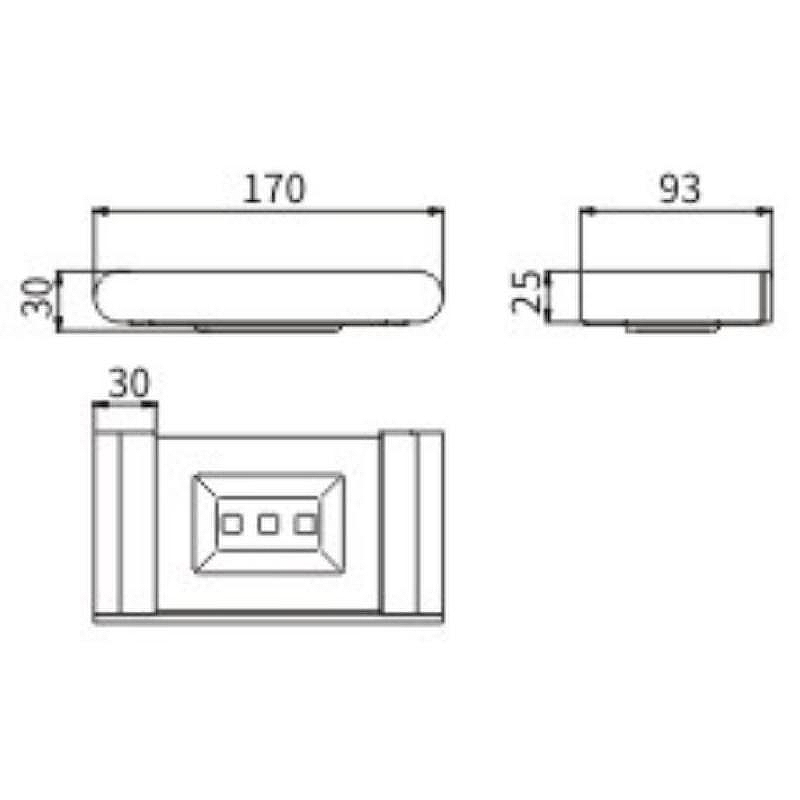 Мыльница Ceramalux (Керамалюкс) Florenzia 63105, золото матовое