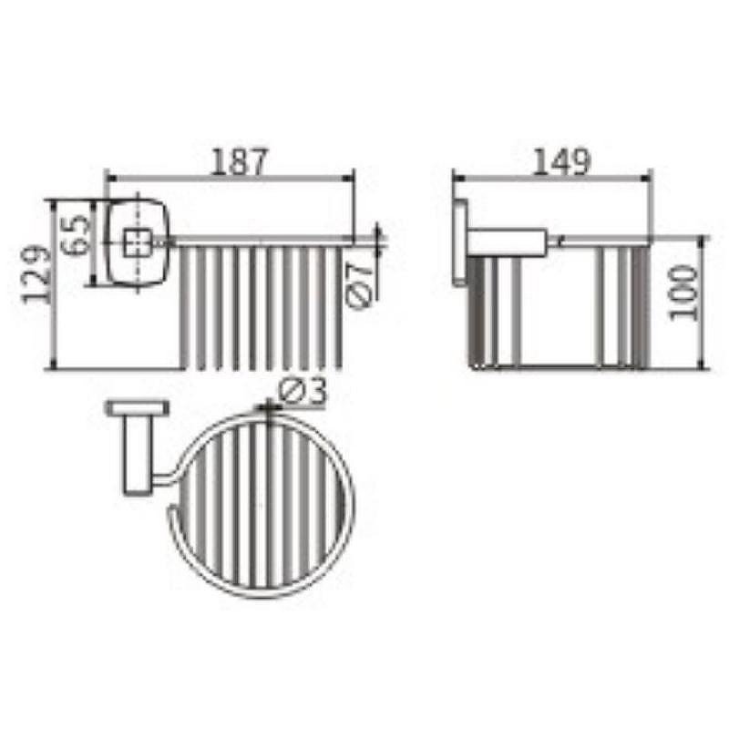 Держатель освежителя воздуха Ceramalux (Керамалюкс) Cube 12617, хром