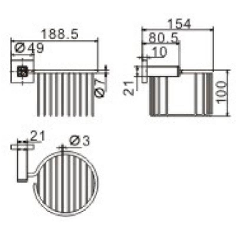 Держатель освежителя воздуха Ceramalux (Керамалюкс) Venezia 88617-1, хром