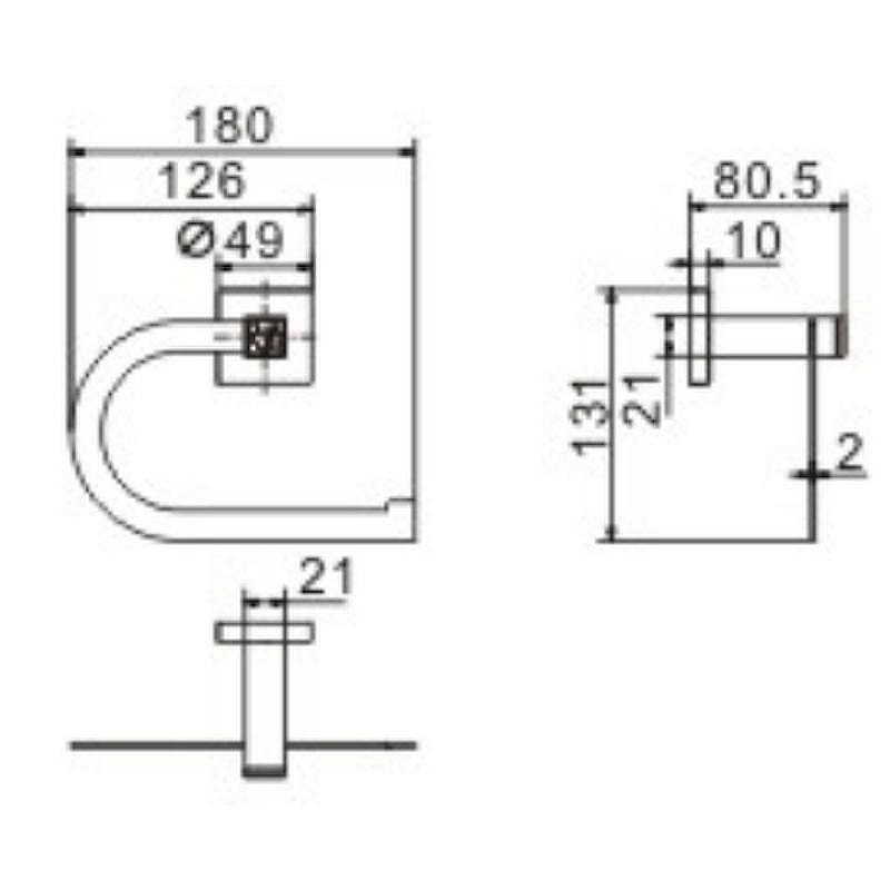 Держатель туалетной бумаги Ceramalux (Керамалюкс) Venezia 88607A-1, хром