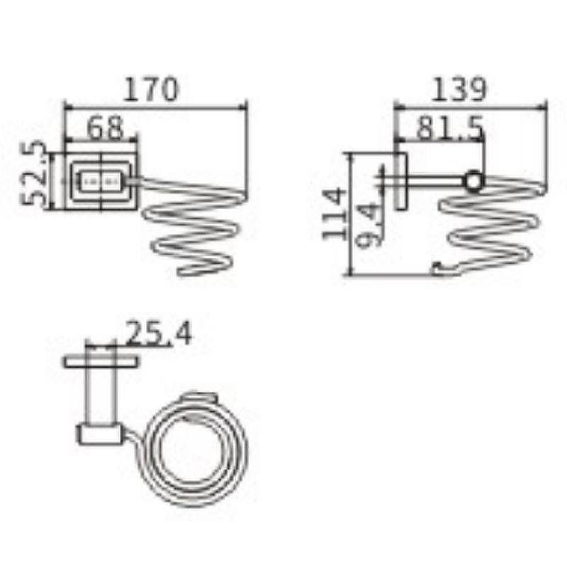 Держатель для фена Ceramalux (Керамалюкс) Gamma 12316, хром