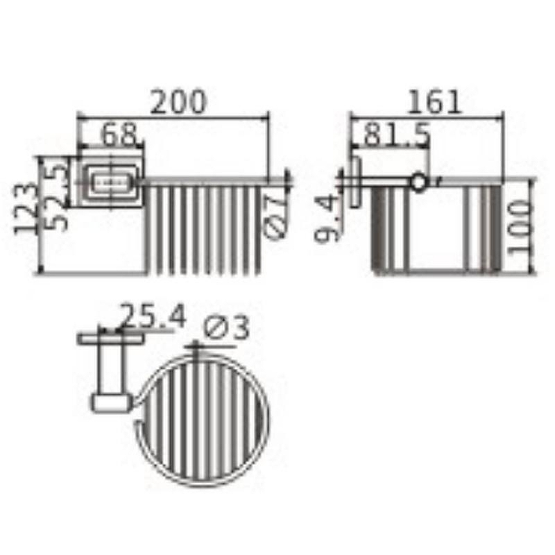 Держатель освежителя воздуха Ceramalux (Керамалюкс) Gamma 12317, хром