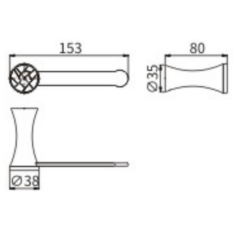 Держатель туалетной бумаги Ceramalux (Керамалюкс) Virginia 94307A, хром