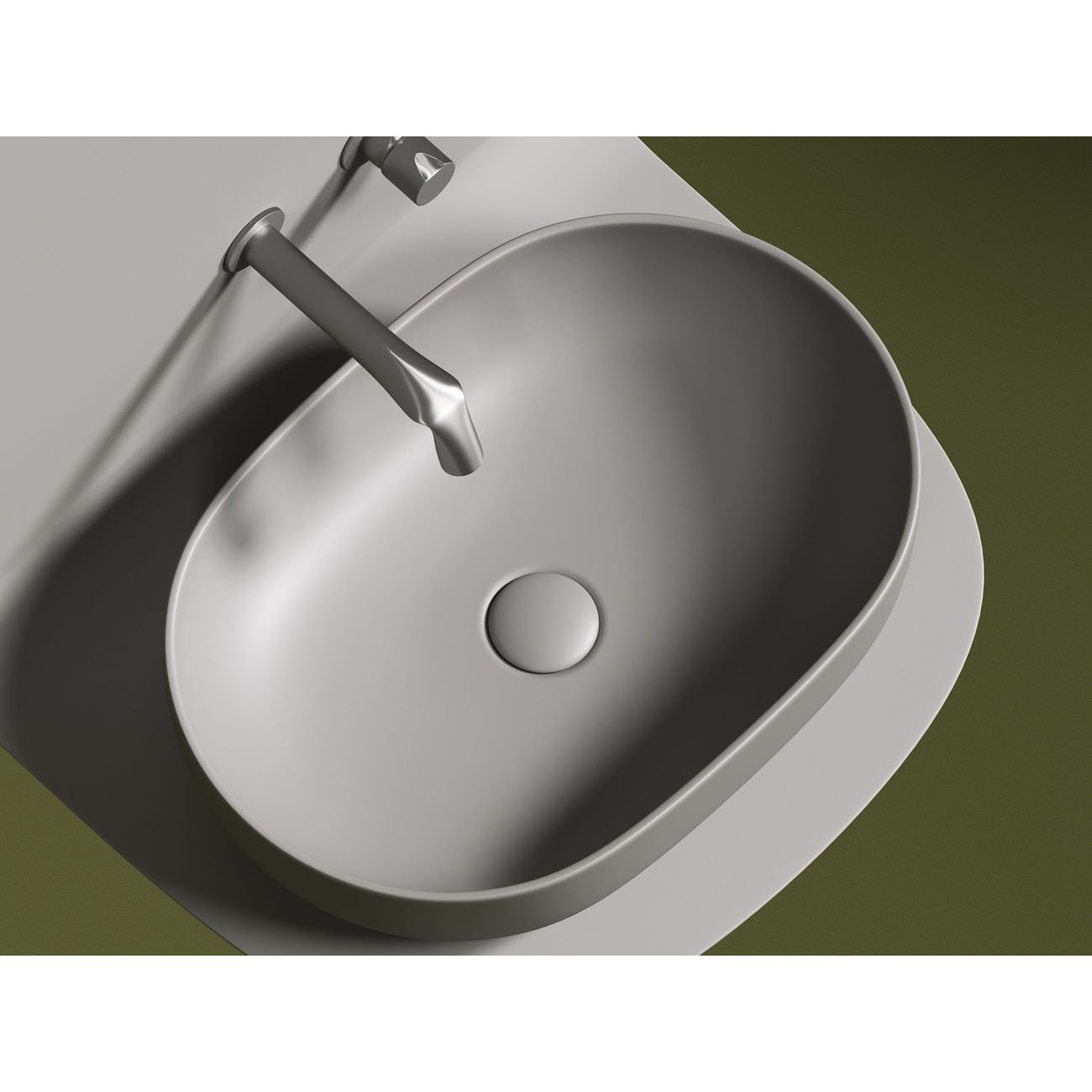 Раковина Ceramicanova (Керамиканова) Element накладная 135х600х415 мм CN6047MH Антрацит Матовый