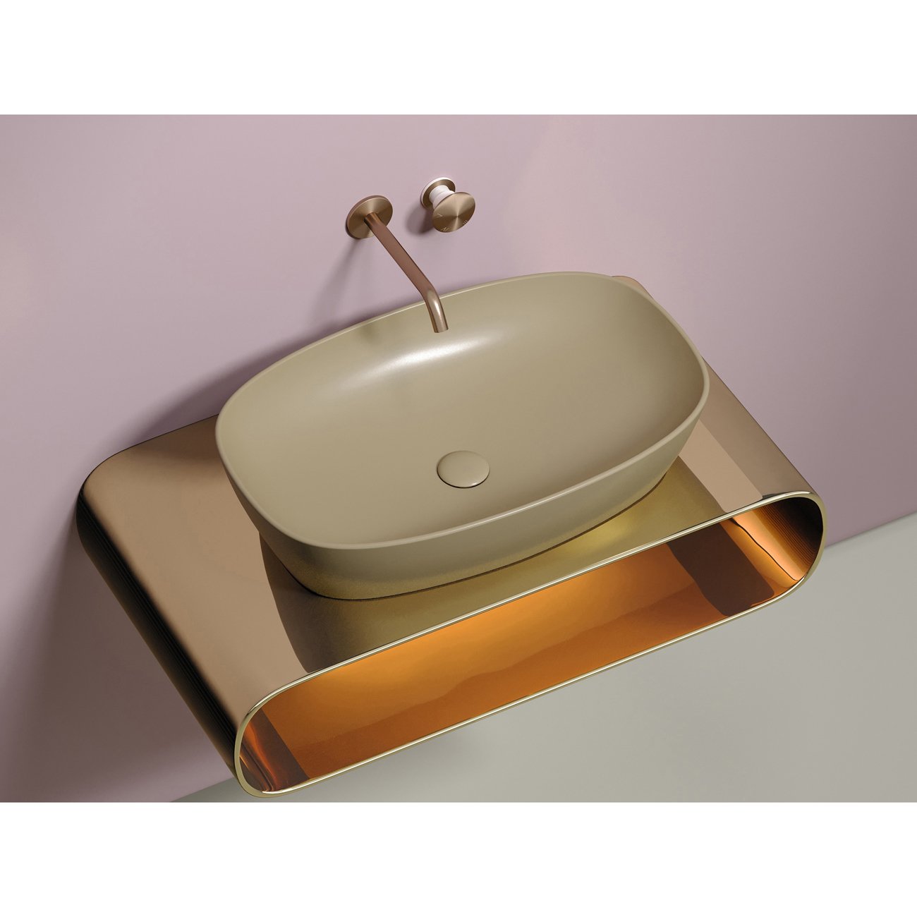 Раковина Ceramicanova (Керамиканова) Element накладная 138х600х380 мм CN6049MC Капучино Матовый