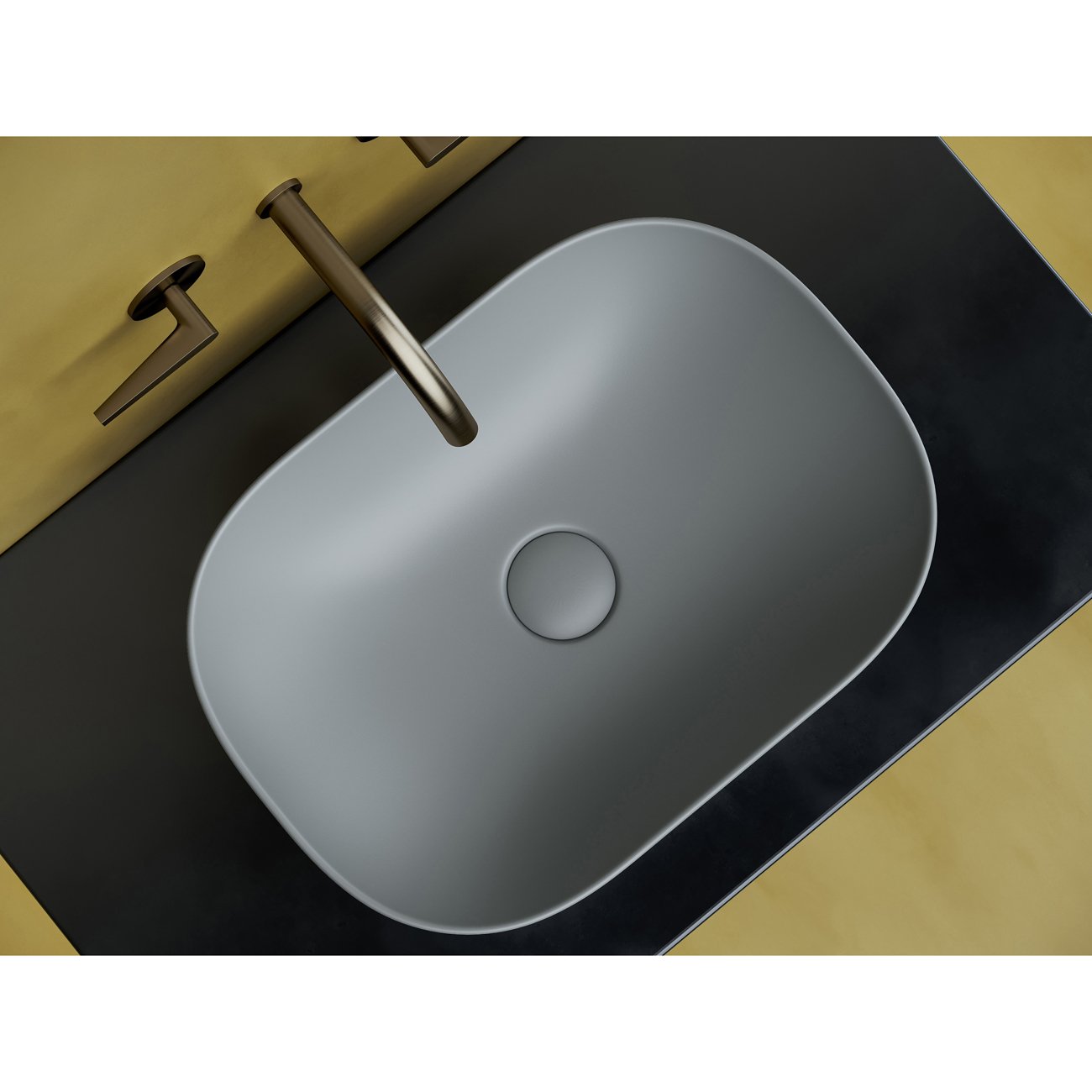 Раковина Ceramicanova (Керамиканова) Element накладная 135х455х325 мм CN6009MH Антрацит Матовый