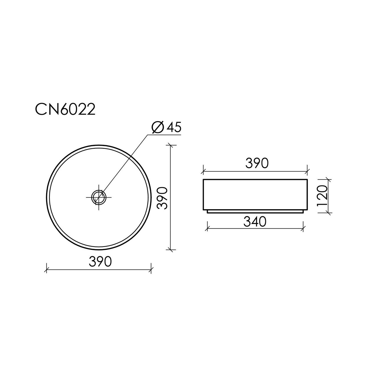 Раковина Ceramicanova (Керамиканова) Element накладная 120х390х390 мм CN6022MC Капучино Матовый