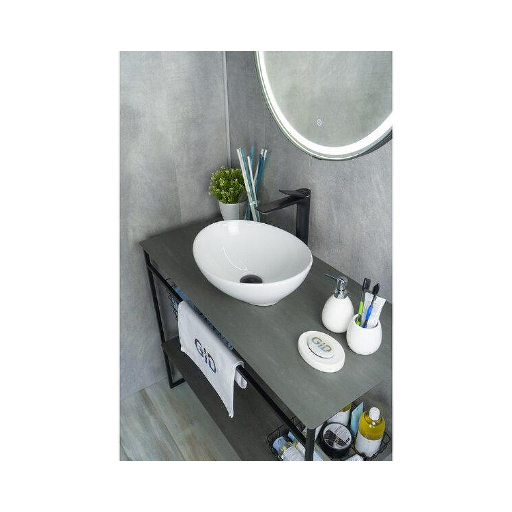 Раковина накладная Gid Lago 41x34x15см, N9138 51178, белый