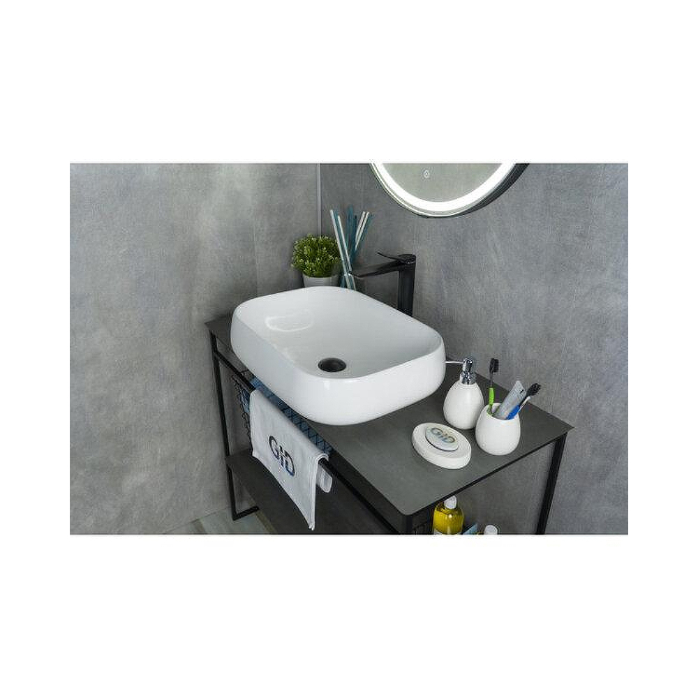 Раковина накладная Gid Geomtrico 56x42x14см, N9243 51135, белый