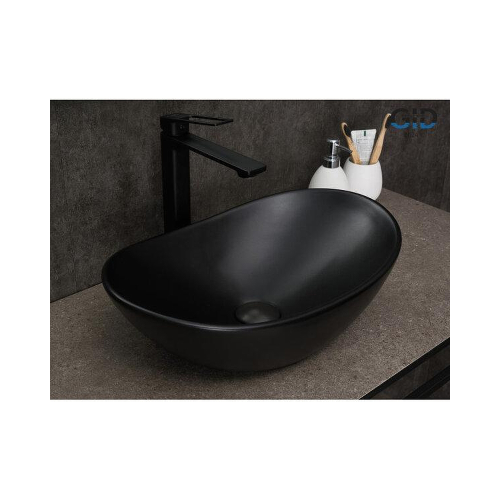 Раковина накладная Gid Lago 48x30.5x14.5см, Bm9133 53352, черный