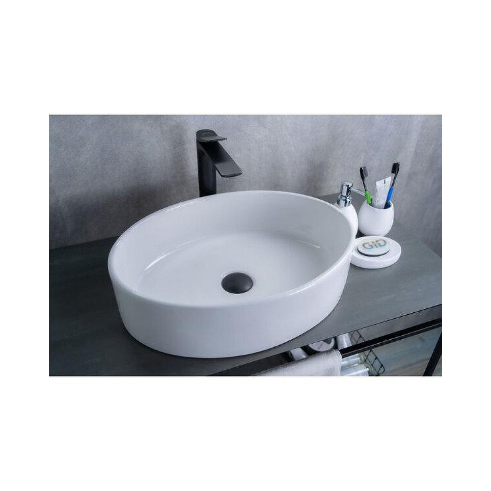 Раковина накладная Gid Lago 50x36x14см, N9012 51106, белый