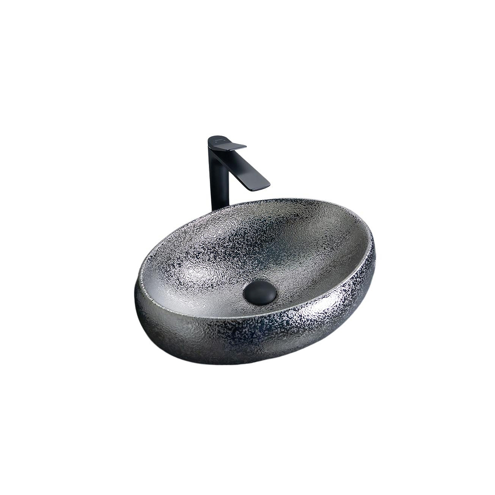 Раковина накладная Gid Lago 48x34x15см, 9030s 52235, хром