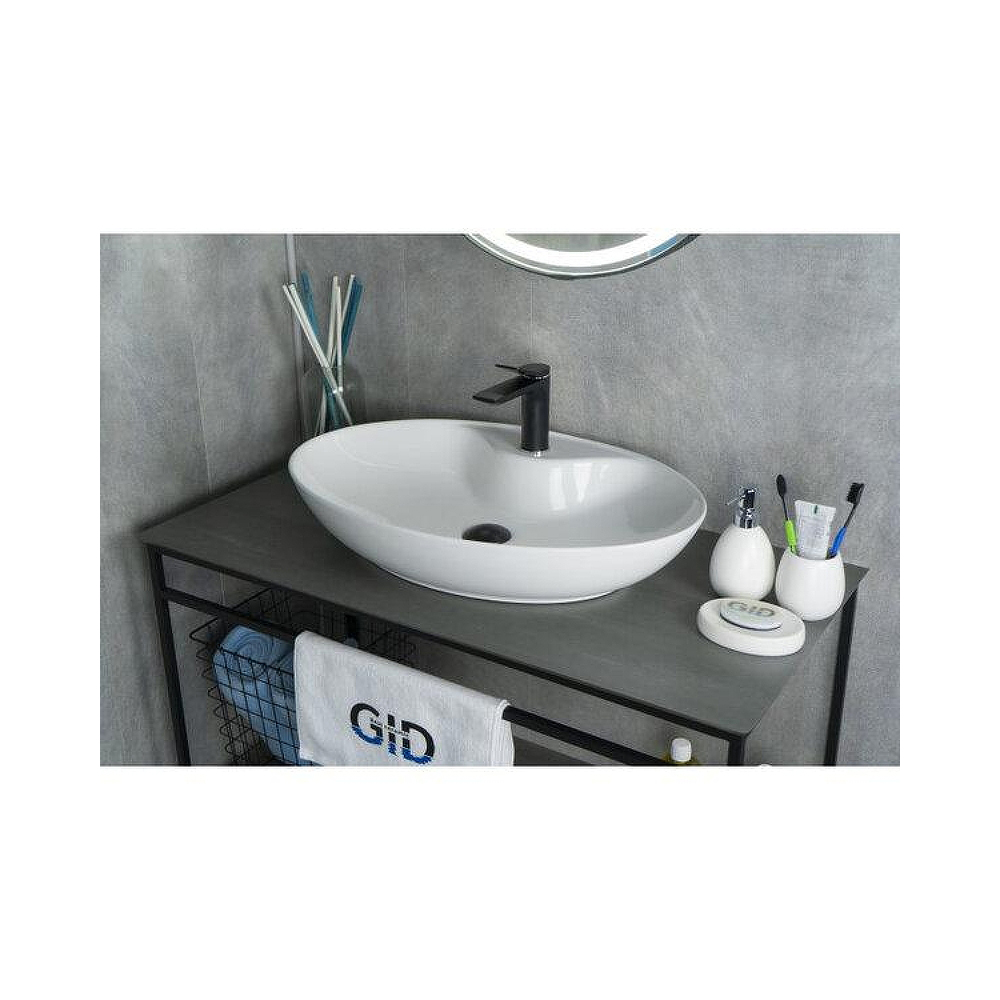 Раковина накладная Gid Lago 65x43x12см, N9438 51151, белый