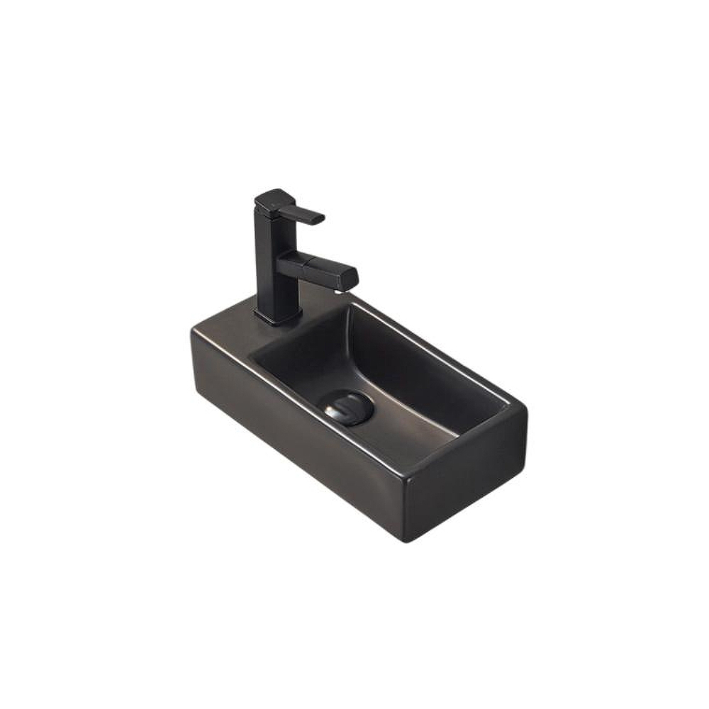 Раковина подвесная Gid Suspendido 40.5x20.5x10.5см, Bm9270R 62201R, черный матовый