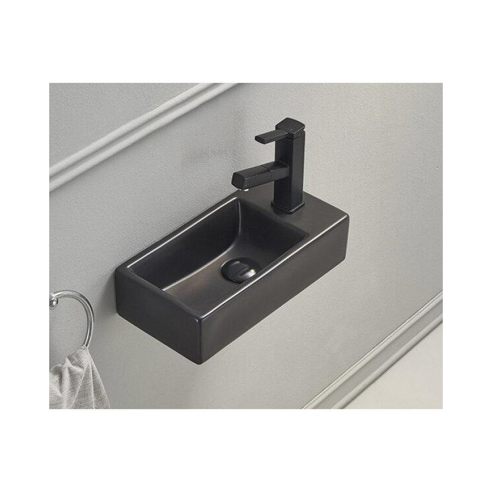 Раковина подвесная Gid Suspendido 40.5x20.5x10.5см, Bm9270R 62201R, черный матовый