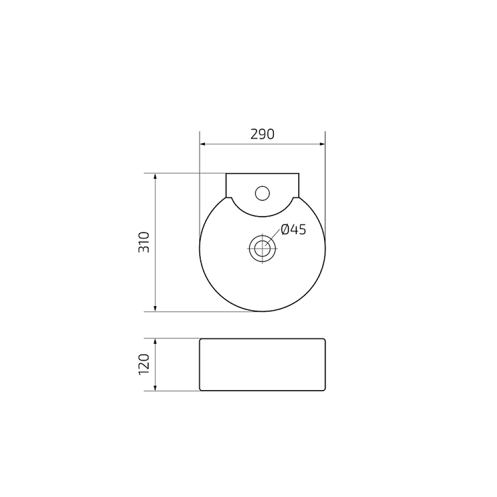 Раковина подвесная Gid Suspendido 31x29x12см, N9134 61125, белый